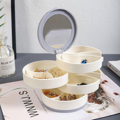 Вращанный пластиковый ящик для хранения организатора ювелирных изделий для серьги стержня