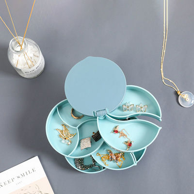 Вращанный пластиковый ящик для хранения организатора ювелирных изделий для серьги стержня