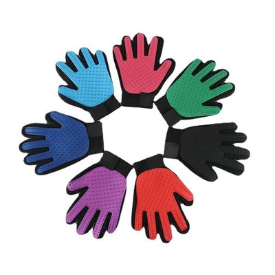 Перчатки холить собаки кота силикона для массажа Deshedding любимца