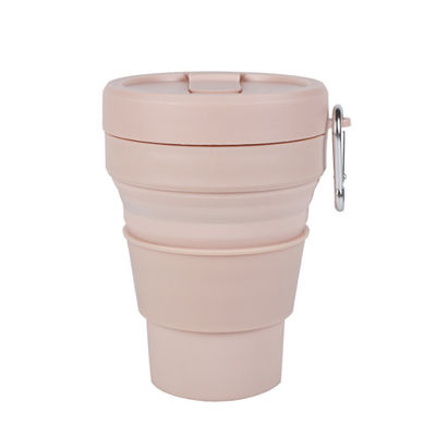 портативная складная кружка кофе силикона 16oz с крышкой и соломами