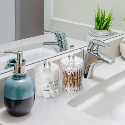 Ясный пластиковый распределитель держателя пробирки хлопка для Bathroom