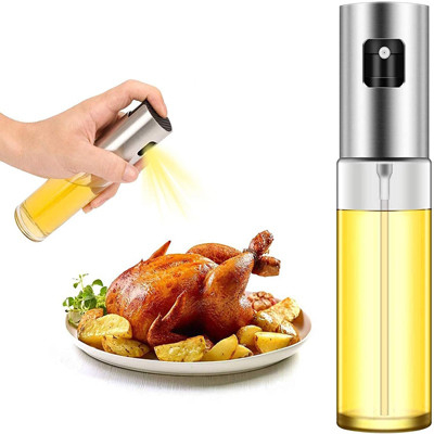 Прозрачная стеклянная бутылка брызг оливкового масла 100ml многофункциональная