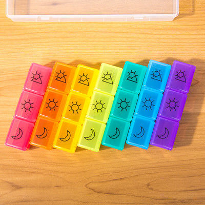 Портативная влагостойкая коробка таблетки 7 дней с большими отсеками