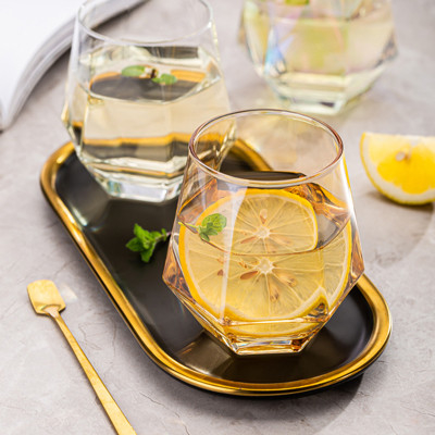 Stemless диамант Кристл бокала формирует чашки бокала прозрачные