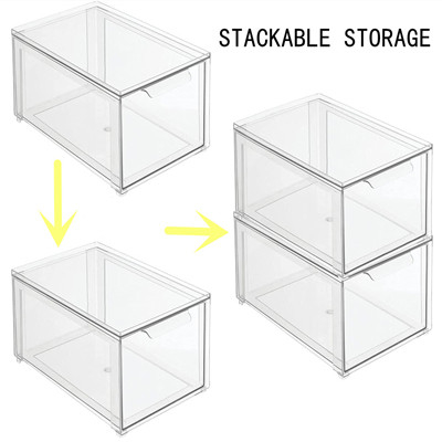Ящики организатора многофункционального макияжа Stackable ясные пластиковые с крышкой