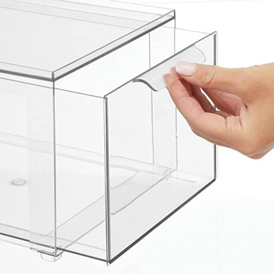 Ящики организатора многофункционального макияжа Stackable ясные пластиковые с крышкой