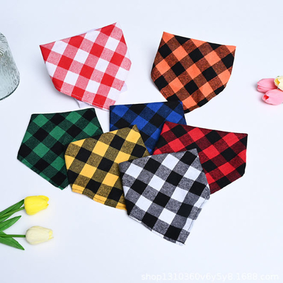 Небольшое среднее большое 100% хлопок Bandana собаки шотландки буйвола щенят собак