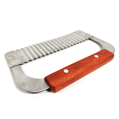 Волнистое вырезывание Crinkle прерывая Slicer картошки нержавеющей стали инструментов с деревянной ручкой