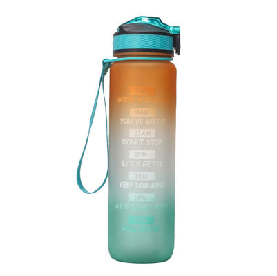 бутылка с водой 32 oz с бутылкой питьевой воды соломы BPA свободной с часами увеличивает водозабор на весь день