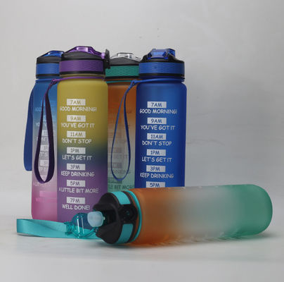 бутылка с водой 32 oz с бутылкой питьевой воды соломы BPA свободной с часами увеличивает водозабор на весь день
