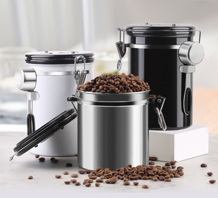 500g нержавеющая сталь необходимое Barista оборудует банку кофе воздухонепроницаемую с клапаном и ложкой СО2