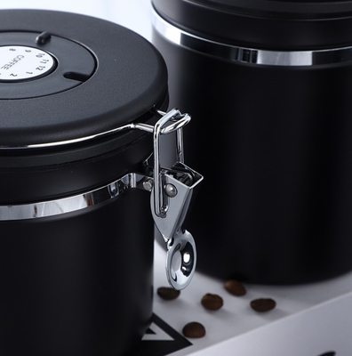 500g нержавеющая сталь необходимое Barista оборудует банку кофе воздухонепроницаемую с клапаном и ложкой СО2