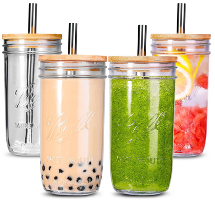 Smoothie рта каменщика чашек чая пузыря 500ml многоразовый широкий придает форму чашки чашки выпивая стекел опарника каменщика