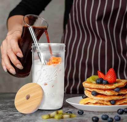 Smoothie рта каменщика чашек чая пузыря 500ml многоразовый широкий придает форму чашки чашки выпивая стекел опарника каменщика