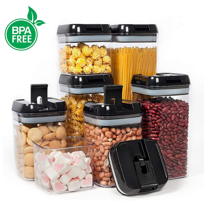 тара для хранения домочадца кухни 7pcs BPA свободная воздухонепроницаемая с легкими крышками замка