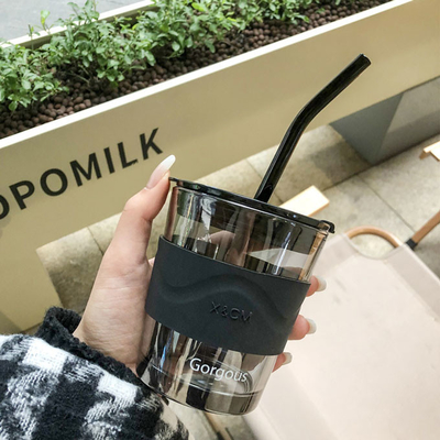 Кружка выпивая чашек таможни ISO14001 500ML простая стеклянная для капучино