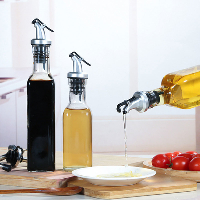 распределитель оливкового масла 250ml 500ml стеклянный разливает ясный Cruet по бутылкам уксуса с маслом Pourers