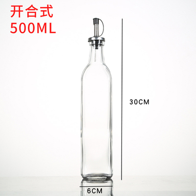 распределитель оливкового масла 250ml 500ml стеклянный разливает ясный Cruet по бутылкам уксуса с маслом Pourers