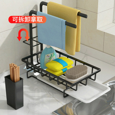 Держатель губки с лотком стока для инструмента кухни шкафа Dishcloth блюда мыла щетки губки