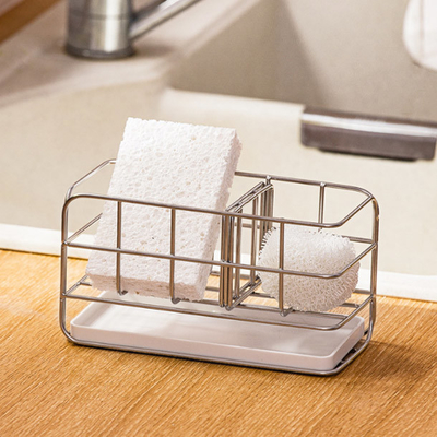 Держатель губки для кухонной раковины для ручки Countertop или стены с автоматическим переполнением