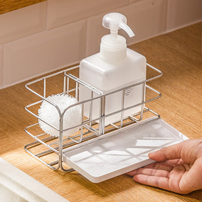Держатель губки для кухонной раковины для ручки Countertop или стены с автоматическим переполнением