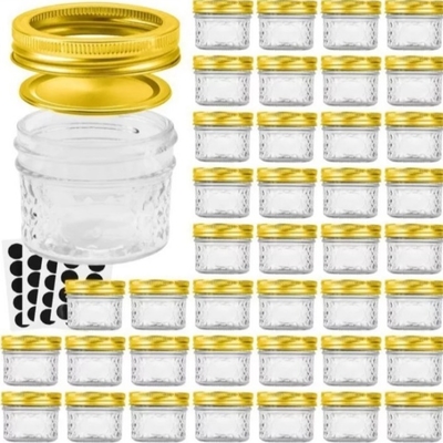 Опарникы заповедника широкой икры рта мини стеклянные для варенья 100ml 40 устанавливают