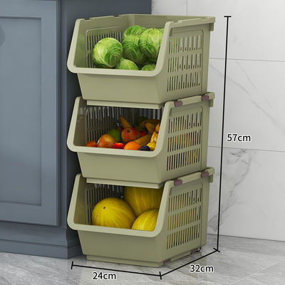 Stackable неубедительные поставки кухни корзины организатора овоща плода