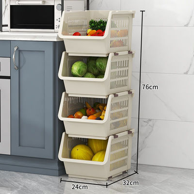 Stackable неубедительные поставки кухни корзины организатора овоща плода