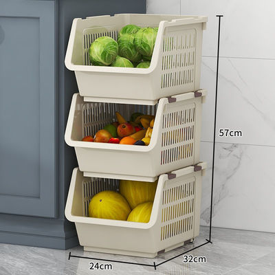 Stackable неубедительные поставки кухни корзины организатора овоща плода