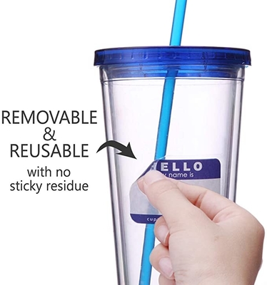 Чашка напитка Tumblers прозрачной двойной стены 450ML пластиковая выпивая с соломой и крышкой