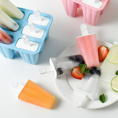 Popsicle отливает 6 частей в форму поп льда силикона отливает создателя в форму попа льда BPA свободного