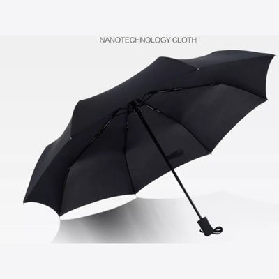Windproof зонтик продуктов посуды пластиковые автоматические открытые 3 складывая с логотипом