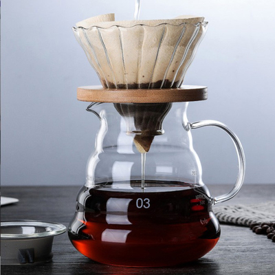 Handmade необходимое Barista оборудует кофеварку боросиликатного стекла со стеклянным фильтром воронки