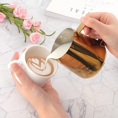 Кофе Picher 350ml /12oz инструментов Barista нержавеющей стали золота необходимый