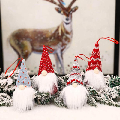 Handmade рождество хеллоуина орнаментирует гномов плюша для дерева Xmas