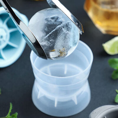 Большая круглая прессформа подноса куба льда сферы силикона создателя шарика льда для коктейлей вискиа