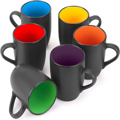 Ресторан кофейные чашки 16 унций керамические Multicolor для капучино чая кофе