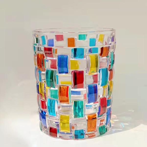 Кружка чашки стекла Кристл мозаики стиля Ins красочная для вискиа 270ml эспрессо